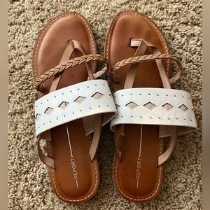 Report gently used sandals. Size 9